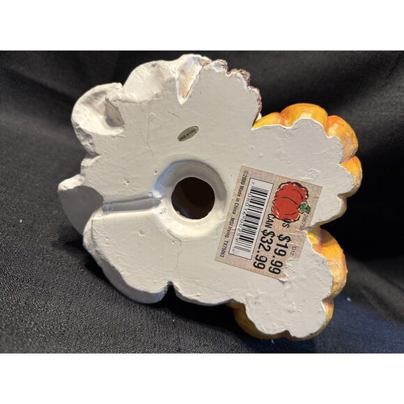 Halloween Light Up Teddy Bear With Pumpkins Vintage 2000 Resin - Picture 6 of 9